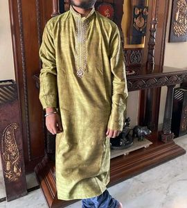 Men's Olive Green Kurta