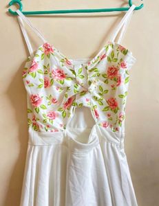 Floral Print Cutout Mini Dress