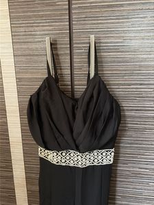 Elegant Black Embellished Maxi Dress