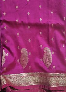 Magenta Banarasi Silk Saree