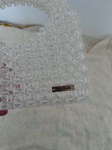 PEARLFIESTA Transparent Structured Handheld Bag