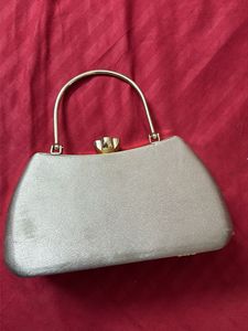 Elegant Clutch Purse with Jewel Accent