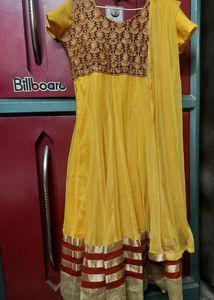 Yellow Heavy Anarkali