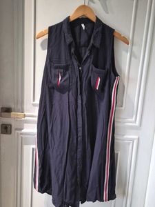 Teamspirit Sleeveless Navy Tunic w Red & White
