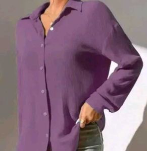 Purple Button-Down Shirt