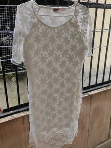 White Lace Floral Dress