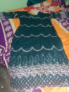 Elegant Teal Sequined Kurta