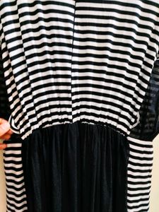 Striped Maxi Dress with Shrug
