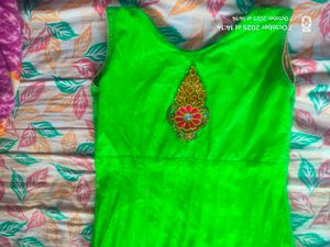 Green Ethnic Gown Full Set