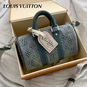 *Louis Vuitton Monogram  washed Denim Keepall Band