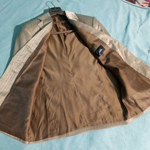 Men's Pinstripe Blazer(Beige Colour)