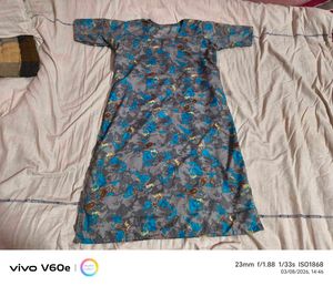 Beautiful Floral Print Kurta with Teal Pants