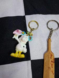 Fun Keychain Lot - Mickey, Cricket, Basketball