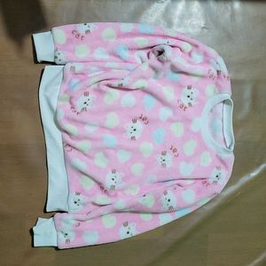 Cute Cat Pink Fleece Sweatshirt