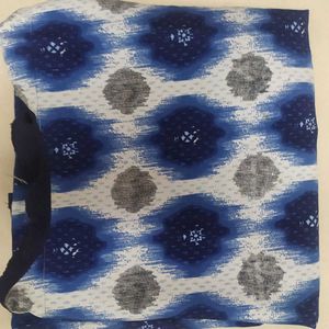 Chic Blue &amp; White Print Dress