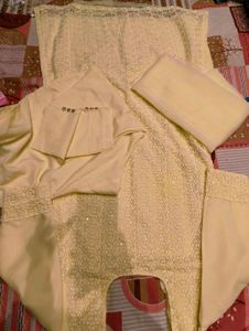 Chickenkari Elegant Yellow kurta set