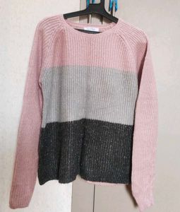 Stylish Color Block Knit Sweater