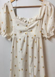 coquette Floral Midi Dress