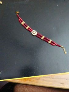 Elegant Red Beaded Bracelet