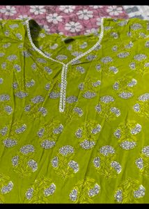 Green Floral Print Kurta 💚
