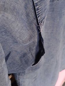 Stylish Blue Denim Hooded Shirt