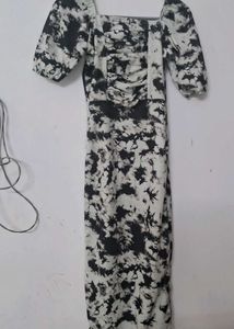 Stylish Tie-Dye long midi Dress stretchable