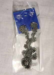 Silver Tone Drop Earrings