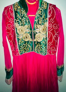 Beautiful Pink Ethnic Party wear Gown