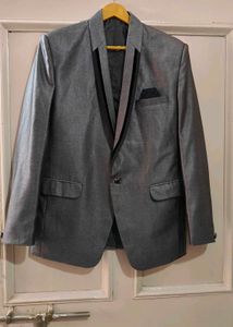 Grey Blazer With Pant & Shirt