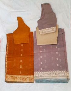 Coimbatore cotton silk with heavy thread pallu