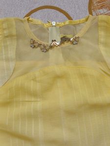 Yellow Printed Kurta Set