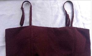 Burgundy Tie-Waist Crop Top