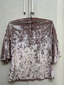 Velvet Bell Sleeve Top