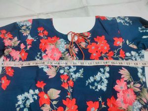 [new piece]Navy Floral Print Kurta