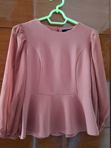 Peplum Long Sleeve Top
