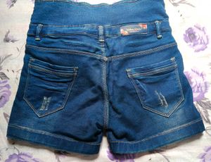 High Waisted Denim Shorts