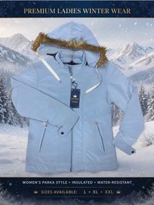 Stylish Light Blue Puffer Jacket