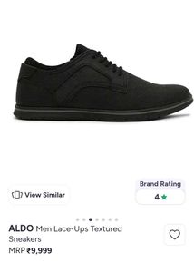 ALDO Men's Black Textured Lace-Up Sneakers