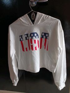 USA Graphic Crop Hoodie sweatshirt