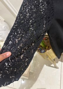 Elegant Black Lace Detail Top