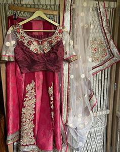 Lehenga Heavy saree With Stitched Blouse