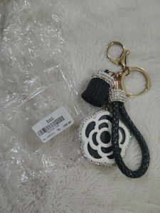 Designer Keychain with Tassel and Flower Charm
