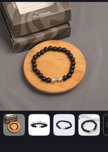 Salty Alpha Black Beaded Bracelet