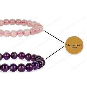 Amethyst &amp; Rose Quartz Bracelets