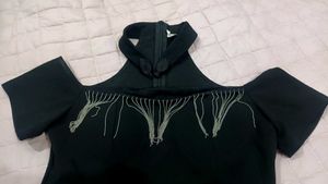 Chic Off-Shoulder Black Party Dress