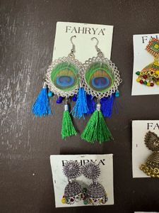 Assorted Jhumka Earrings Set Of 8