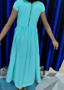 Teal Embroidered Ethnic frock