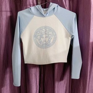 Baby Blue Medusa Logo Hoodie