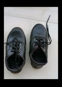 Black Lace-Up Shoes for Kids