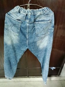 Trendy Blue Denim Joggers